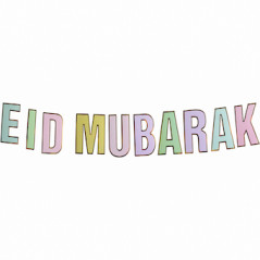 Guirlande Lettres Pastel Eid Mubarak